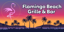 flamingo beach banner